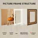 11x14 Gold Picture Frame Set of 4, Vintage Antique Picture Frames for Wall or Tabletop, 11 x 14 Ornate Bronze Photo Frame with Real Glass, Display 8x10 Poster with Mat or 11x14 without Mat, 4 Pack