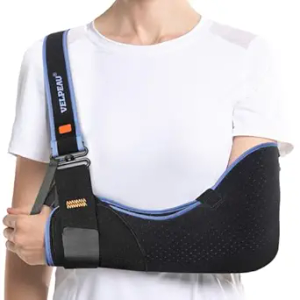 Velpeau Arm Sling Shoulder Immobilizer for Women and Men, fit Left or Right Arm - Rotator Cuff Support Brace - Medical Sling for Shoulder, Clavicle, Elbow Injury (Comfort type, Large: Bust 33.5″-41