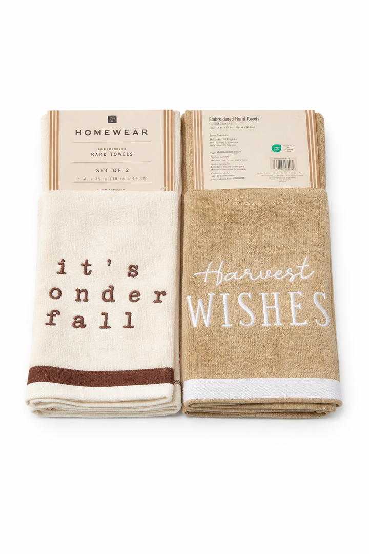Home Wear Hand Towels Set Of 2 15x25
