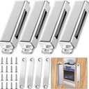 4 Pcs Magnetic Door Catch 150lb Stainless Steel Heavy Duty Strong Magnetic Cabinet Magnets for Closure Wardrobe Closet Cupboard Kitchen Bathroom Room Automatic (3.74 Inch)