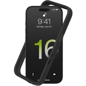 RhinoShield Bumper Case Compatible with [iPhone 16 Pro Max] | CrashGuard - Shock Absorbent Slim Design Protective Cover 3.5M / 11ft Drop Protection - Black