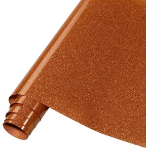 Tintnut Copper Glitter HTV Vinyl Roll -12" x5ft Gold Glitter Heat Transfer Vinyl Shinny Glitter Iron On Vinyl for T-Shirts Glitter HTV