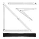 Meticuloso Folding Triangle Ruler 23.4inchs, Aluminum Framing Square Carpentry Squares Construction Framing Tool Collapsible Square Right Angle Ruler