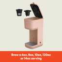 BELLA Single Serve Coffee Maker, K Cup & Coffee Ground Compatible with Removable, Adjustable Drip Tray, Auto Shutoff & Reusable Dishwasher Safe Accessories, Brews 6oz to 14oz, 1000 Watt, Blossom