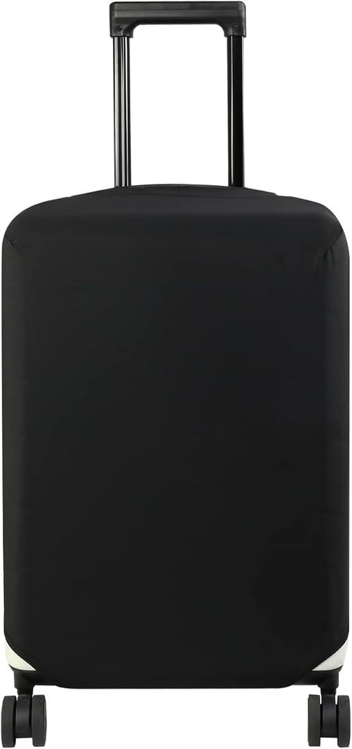 Washable Luggage Cover - Fashion Suitcase Protector Fits 18-22 Inch Luggage (Black, S)
