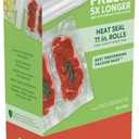 FOODSAVER 11" x 12' Vacuum Seal Rolls with BPA-Free Multilayer Construction for Food Preservation, 2-Pack…