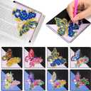 8 pcs Diamond Painting Bookmarks, DIY Diamond Art Kits for Adults, Book Corner - Protecting Bookmark Craft Supplies Kits for Book Lovers (Butterfly)