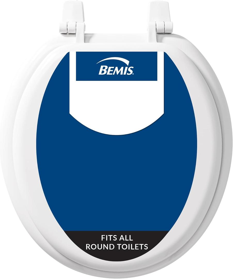 Bemis 400TTA Economy Durable Wood Toilet Seat, Made in USA, Round, White