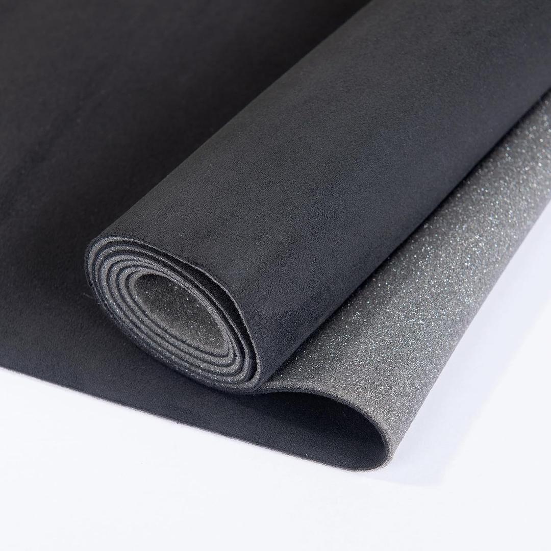 Headliner Fabric Suede Car Upholstery Fabric Replacement with Foam Backing Interior Replacement DIY Repair Material(Black, 80 * 60')
