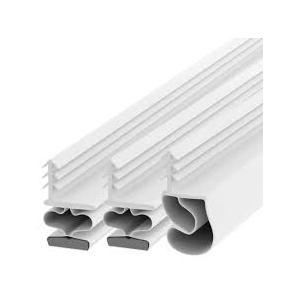 TMH Metal Door Weather Stripping  Magnetic Kerf Door Seal Kit, Full Set 36" x 84"  White Kerf Weather Stripping
