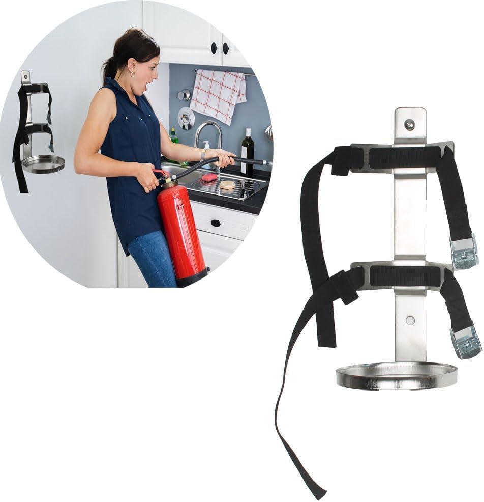 Fire Extinguisher Metal Bracket, Heavy Duty,Stainless Steel, Compatible with 5-Pound Fire Extinguishers (5lb 1pcs)