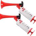 2Pcs Handheld Air Horn, Aluminum Portable Handheld Air Pump Horn, Loud Noise Maker Safety Horn for Boats Cars Sporting Events Camping Reusable Eco-Friendly (Handheld air horn 2pcs)