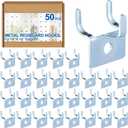 Tandefio Pegboard Hooks Metal Prong Hook Peg Board for Hanging Hangers for Wall Picture Jewelry Display Tool(Silver,50 Pcs)
