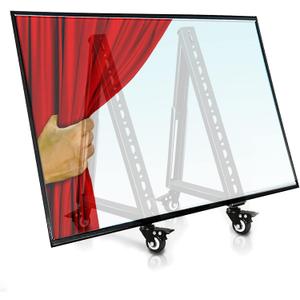 Low Height Mobile TV Stand, Monitor Floor Stand Cart, Rolling TV Mount with Wheel for 32-65 inch Flat Curved Screen TV, LED LCD, 30 Adjustable Viewing Angle (New Version)