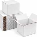 9x9x9 White Shipping Boxes, 25 Pack Easy Assembly, Sturdy ECT 32 Corrugated Cardboard Boxes for Packaging & Mailing, Perfect for Small Business & E-commerce