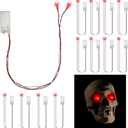 Xuhal 12 Pcs Halloween LED Glowing Light for Mask Costume Skull Skeleton 24'', Battery Not Include