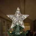 Christmas Tree Topper Star Christmas Decorations Lighted Wire Xmas Tree Star 12 Inch Silver