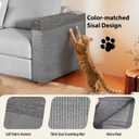 Cat Scratch Protector for Sofa - Larger Couch Protector from Cat Claws Fit for Both Arm Side of Sofa,Couch Corner Scratcher with Expanded Coverage Color-Matched Sisal Pad Universal Fit (Dark Grey)