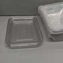 3 Pack Clear Acrylic Serving Tray with Dome Lid Rectangular Food Tray for Cake Dessert Buffet Serving Food Banquets Parties Restaurant Display,10.83 x 8.46 x 5.59 in