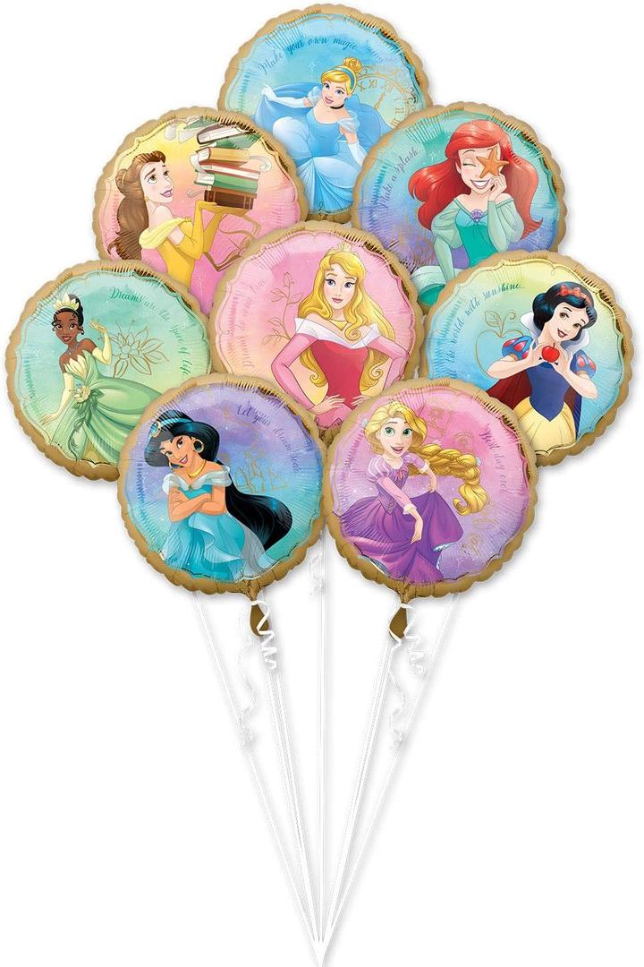 Mayflower Products Anagram Princess Once Upon A Time Foil Balloon Bouquet, Medium, Multicolor (3980801)