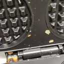 Proctor Silex Double Mini Waffle Maker Machine with 4 Round Non-stick Grids, Makes 2 Personalized Individual Breakfast Keto Chaffles and Hashbrowns, Compact, Black (26102)