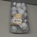 Christmas Tree Glitter Balls Shatterproof Xmas Ornaments Party Supplies Decoration (Size: Diameter 6cm/2.36", Silvery)