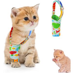 Cat Recovery Sleeve Single Front Leg Sleeve No Lick Sleeve Cat Overgrooming Sleeve with Shoulder Strap Alternative Cone Collar for Cats Front Leg Protector Suffers from Anxiety