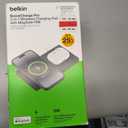 Belkin 2-in-1 Wireless Charging Pad with MagSafe 15W, Fast Charging iPhone Charger - Wireless Charging Station for iPhone 17, 16, 15, and 14 Series, AirPods, and Other MagSafe Enabled Devices - Black