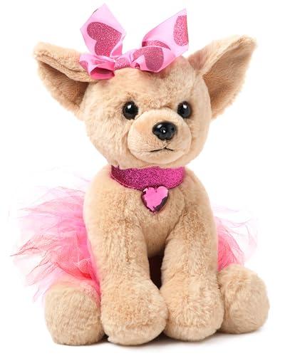 Bearington Collection Ballerina Stuffed Animal - Ballet Doll - Dance Recital Gifts for Girls - Dog Chichi - 13"