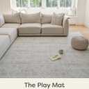 House of Noa Play Mat 4x6 Gray Ula Set of 6 Tiles Cushioned EVA Foam Play Mat for Floor, Soft Interlocking Mats for Hard Floors