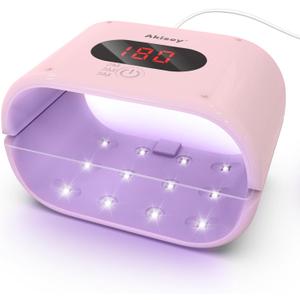 akisey UV Light for Resin - Two-Sided, 36W, Adjustable Time Setting(2m, 3m, 5m), Fast Curing UV Lamp for Molds DIY Craft Decor Jewelry Making (Pink)