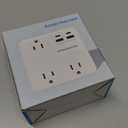 Multi Plug Outlet Extender with USB, Amerisense Wall Charger with 6 AC Outlets & 4 USB Ports (2 Type-C & 2 Type A Ports), 3-Sided Power Strip Multiple Outlets for Home, Kitchen, Office, Cruise Ship