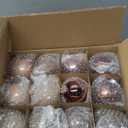 Roowest 12 Pcs Neutral Christmas Ball Ornaments Brown Velvet Glass Christmas Tree Ball Ornaments Xmas Amber Glass Orange Copper Hanging Decorations for Holiday Indoor Outdoor Home Decor, 3.15"