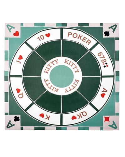 Michigan Rummy Play Mat,27.6" x 27.6", 2-9 Players, Tripoley Game Foldable Felt Mat,Classic Family Casino Games of Bets and Bluffs,The Perfect Blend of Rummy and Poker（Only Game Mats）