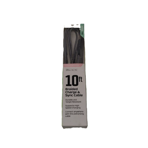 10 Ft Braided Charge $ Sync Cable