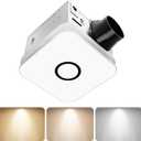 2-in-1 Bathroom Exhaust Fan with Light, 32W Quiet Vent Fan - 130 CFM & 1.5 Sones, 1200lm LED Light - 3000K/4000K/5000K Adjustable, Easy to Install, Bathroom Fans for Home, Bath, Hotel, Etc. (Black)