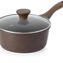 SENSARTE Saucepan Nonstick with Lid 2.5 Quarts Granite Coating Sauce Pot Medium Kitchen Cooking Pot, Induction Comptable, Free of Intentionally Added PFOA