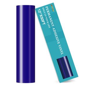 HTVRONT Royal Blue Permanent Vinyl Roll - 12" x 50 FT Blue Adhesive Vinyl Roll for All Cutting Machine, Silhouette, Cameo Cutters, Signs, Scrapbooking, Craft, Die Cutters