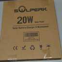 SOLPERK Solar Panel Kit 20W 12V, Waterproof Solar Battery Trickle Charger Maintainer + Smart MPPT Controller + Adjustable Mount Bracket for Boat Car RV Motorcycle Marine Automotive