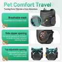 YUDODO Dog Front Backpack Carrier 5-15 lbs, Soft Breathable Pet Front Facing Carrier with Adjustable Straps, Multi-Pocket Design, for Small Dogs & Cats (Black)