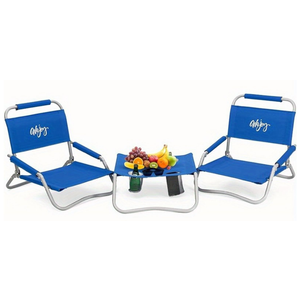 WEJOY 2 Beach Chairs and Table Set Lightweight; Folding Backpack Beach Chair for Outdoor Beach Lawn Camping Picnic Beach Chairs Set Dark Blue WEJOY 2 Beach Chairs and Table Set Lightweight; Folding Backpack Beach Chair for Outdoor Beach Lawn Camping Picnic Beach Chairs Set Dark Blue