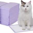 Amazon Basics Cat Pad Refills for Litter Box, Fresh Scent, White/Purple, Pack of 60