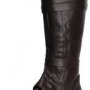 ACE SHOCK Mens Tall Boots Medieval Renaissance Pirate Cosplay Boot Halloween Costume Shoes (Style-A Brown, 7.5)