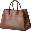 Vegan Leather Tote Bags for Women Large Tote Retro Top-handle Bag Trendy Work Bag PU Leather Purses  15.3" x 8.6" x 10.2"