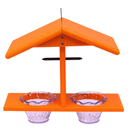 Amish Toy Double Cup Jelly Oriole Feeder with Pegs, Orange