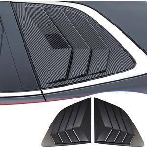 MUXEE 2Pcs Rear Side Window Louvers Air Vent Scoop Shades Cover Blinds Trim for Honda CRV CR-V 2023 2024 2025 2026 - ABS Carbon Fiber Sport Interior Accessories