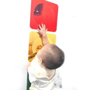 3 Pcs Sensory Wall Mirror | Acrylic Bubble Mirror | for Wall Decoration Sensory Toys | for Kids Classroom Home -Sensory Room Decor | Visual, Tactile Stimulation (3, red+yellow+green)