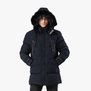 WEEN CHARM Men's Warm Parka Ski Jacket Water Resistant Puffer Jacket Long Winter Coat with Removable Faux Fur Hood. 3XL