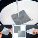 Yinkin 1 Pc Shower Drain Cover Floor Drain Cover to Keep Bugs Out Silicone Tub Stopper Sewer Anti-Odor Mat Deodorizing Plugs for Bathroom Kitchen Laundry(Grey,5.79 x 5.79 Inch)