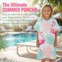 Quick Dry Surf Poncho Changing Towel Robe Hoodie for Kids,Swimming Beach Surfing Diving Home Hot Springs Bathing（Kid-S）
